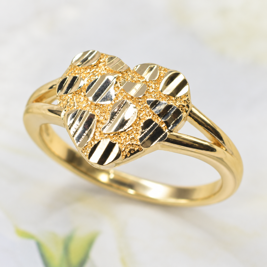 Golden Heart Statement Ring