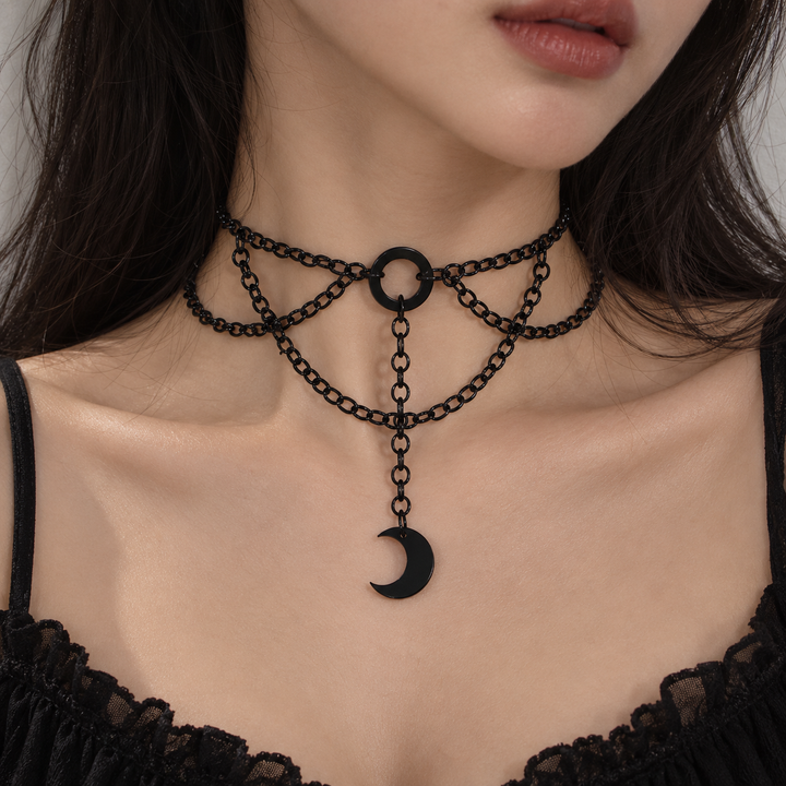 Midnight Moon Chain Choker