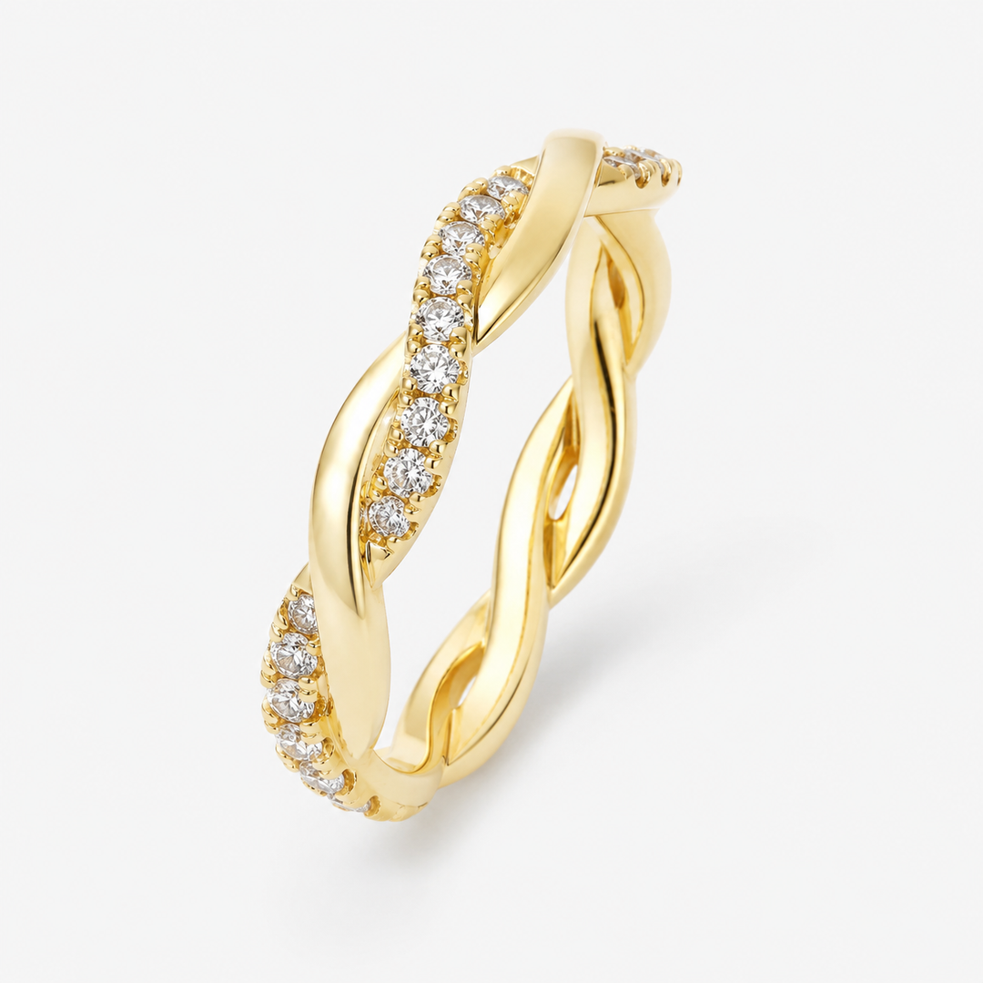 Twisted Sparkle Band Ring