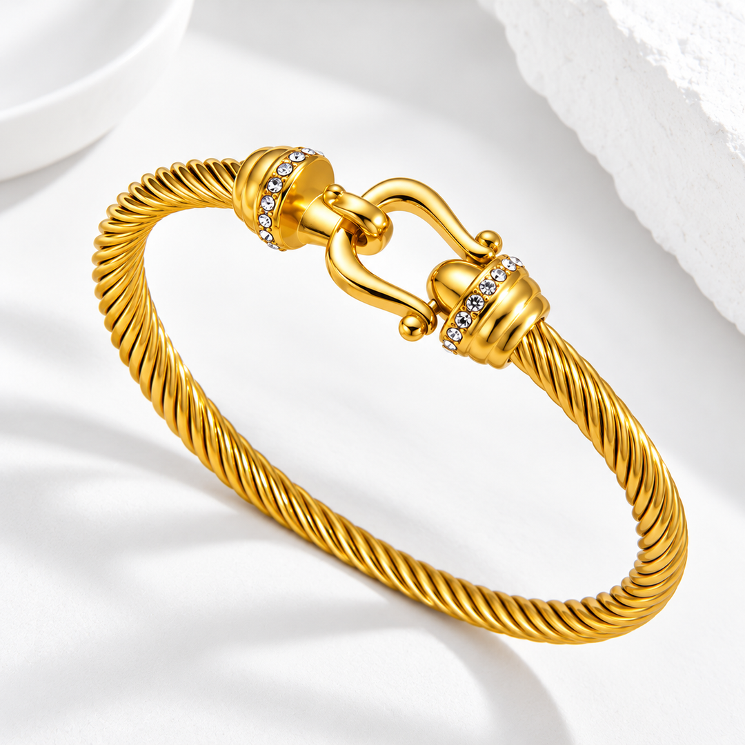 Twisted Heart Clasp Bracelet