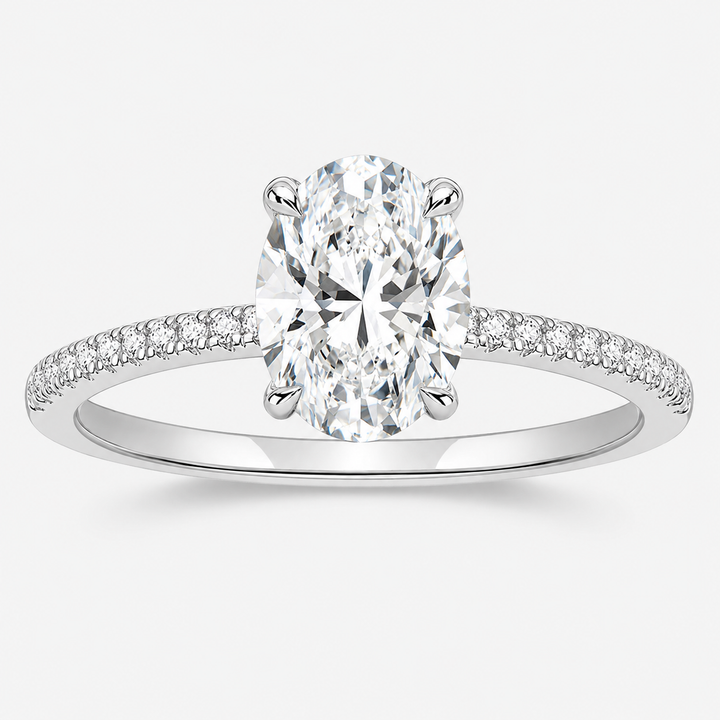 Elegant Oval Solitaire Ring