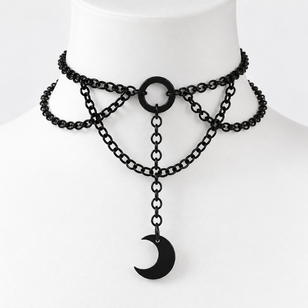 Midnight Moon Chain Choker