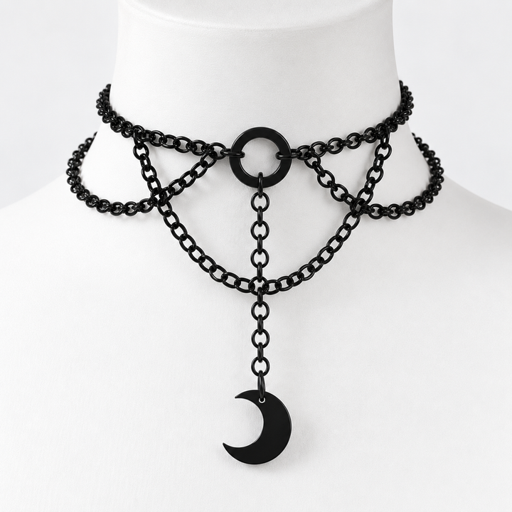 Midnight Moon Chain Choker