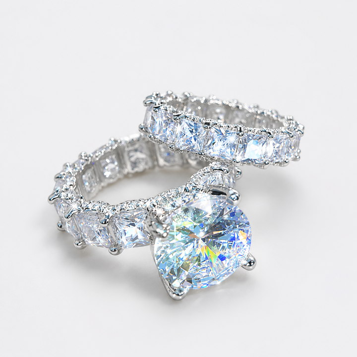 Statement Solitaire Ring Set