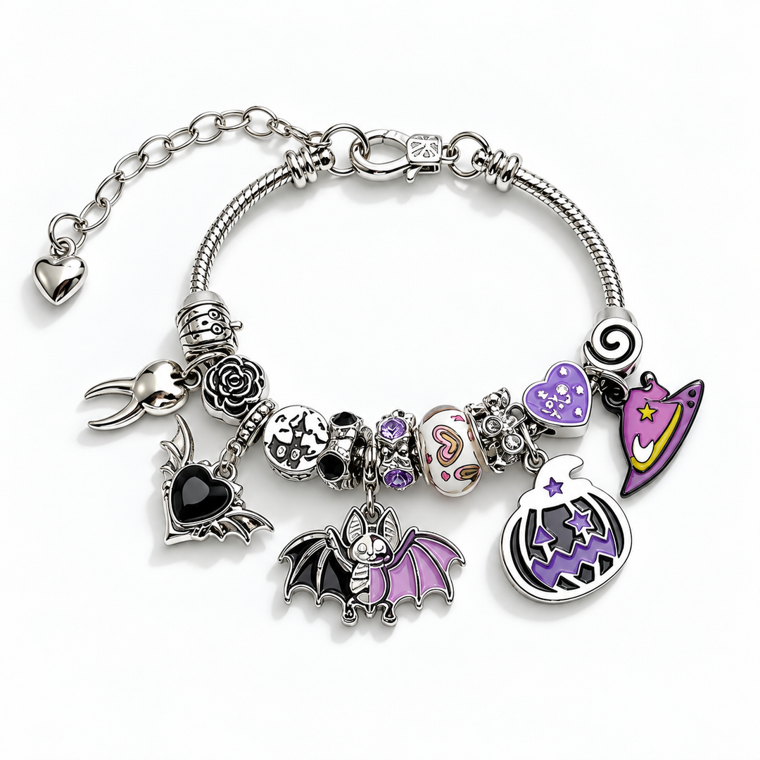 "Midnight Halloween" Charm Bracelet
