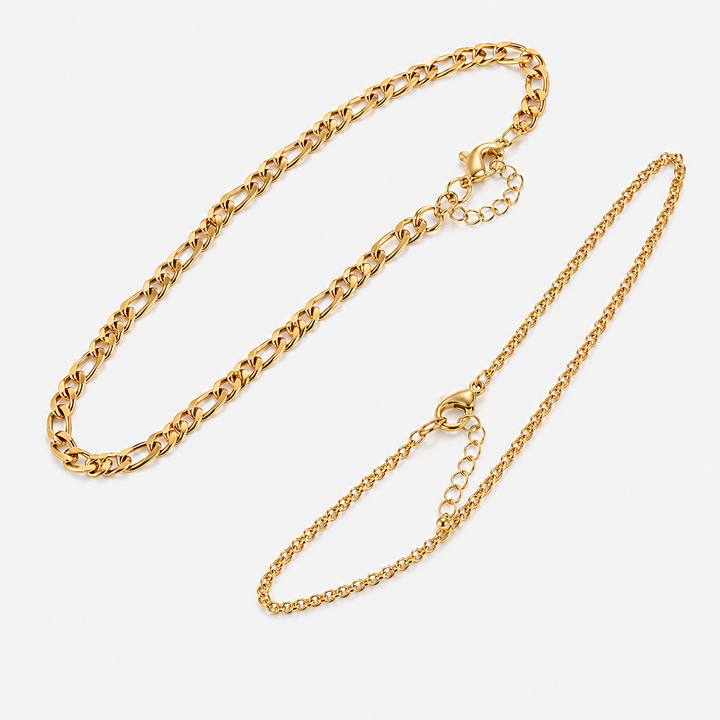 Double-Layer Cuban Chain Anklet