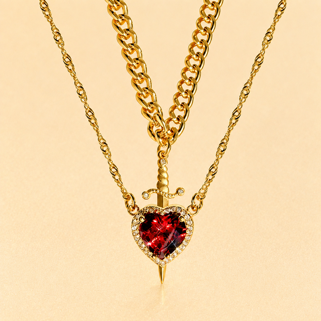 ❤️ Cupid’s Love Dagger Necklace A Symbol Of Passion, Romance & Fearless Love ✨