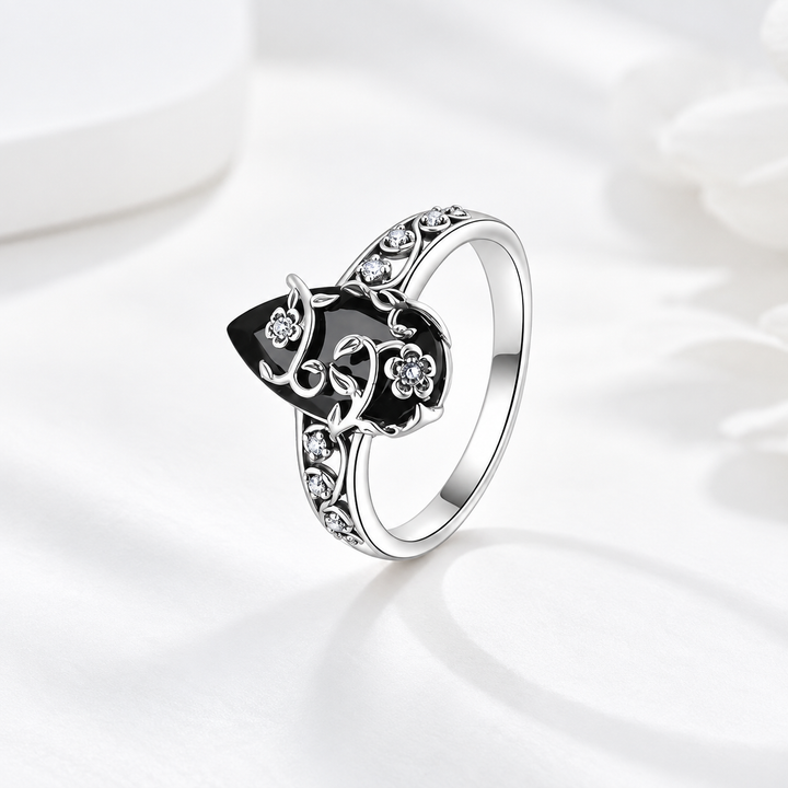 Midnight Blossom Ring