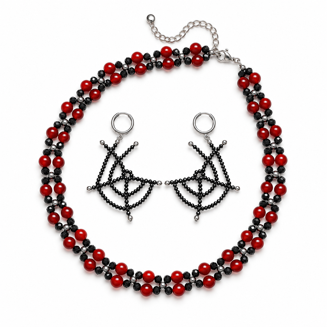 Crimson Night Gothic Jewelry Set