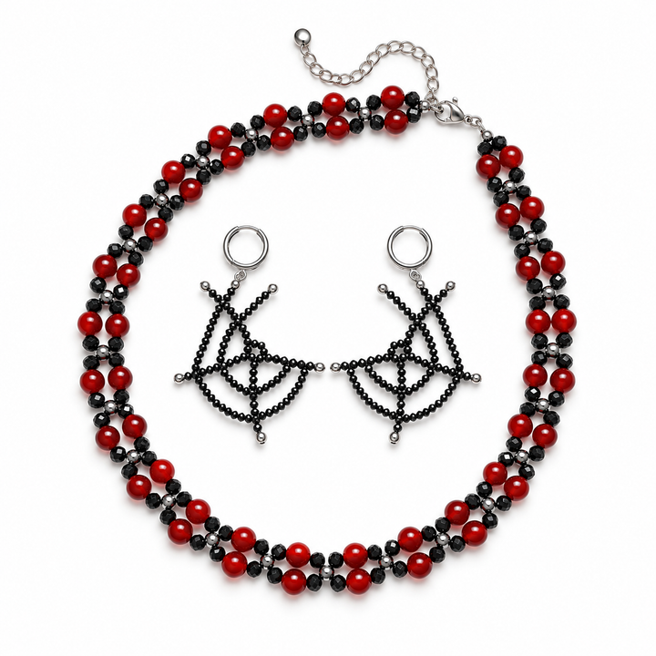 Crimson Night Gothic Jewelry Set