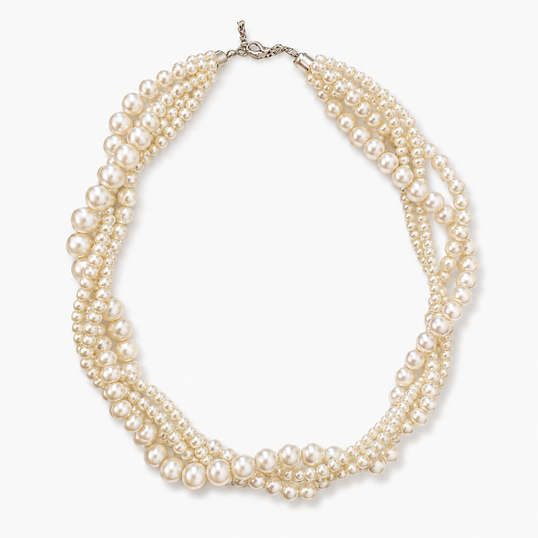 Layered Pearl Statement Necklace