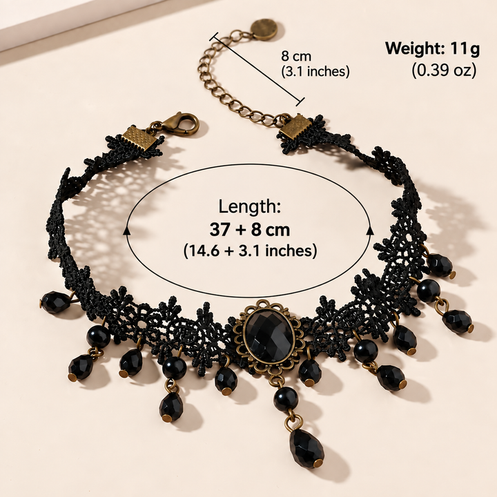 Midnight Lace Choker Necklace