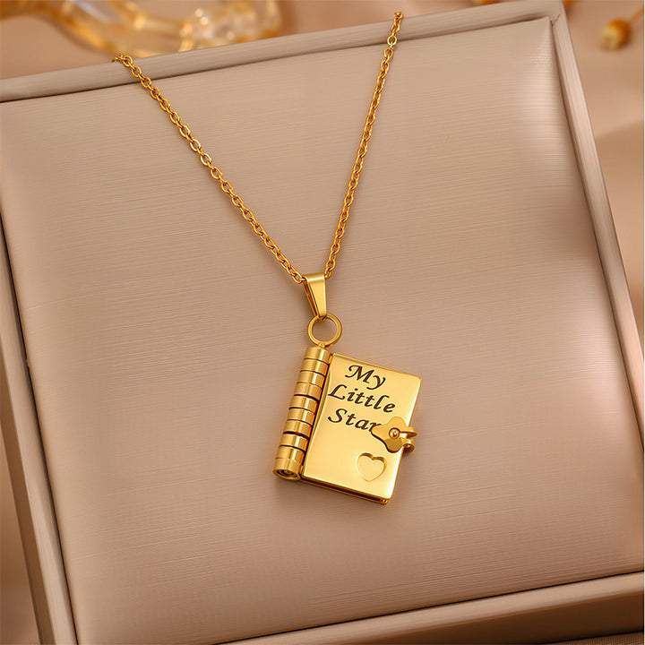 Book Pendant Necklace