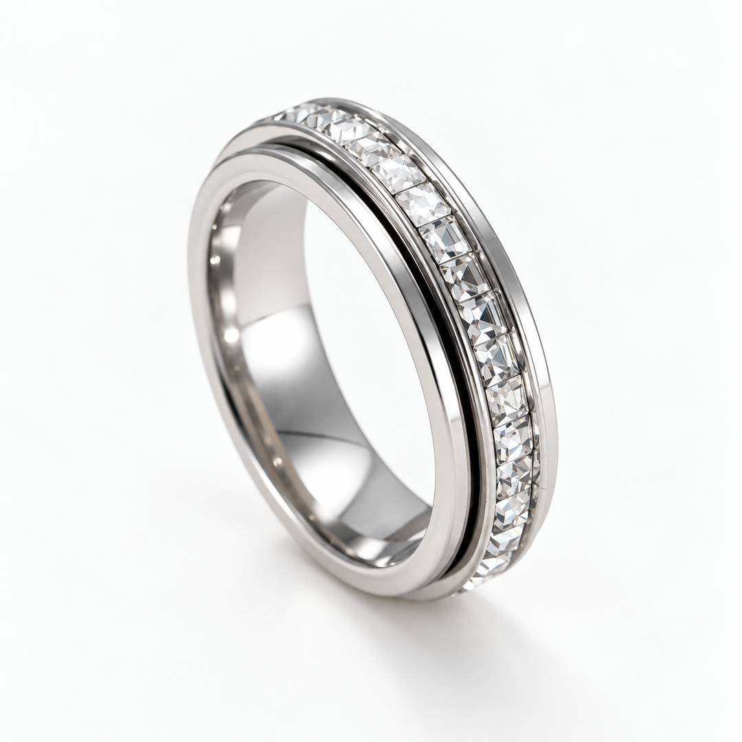 Sparkle Spinner Band Ring