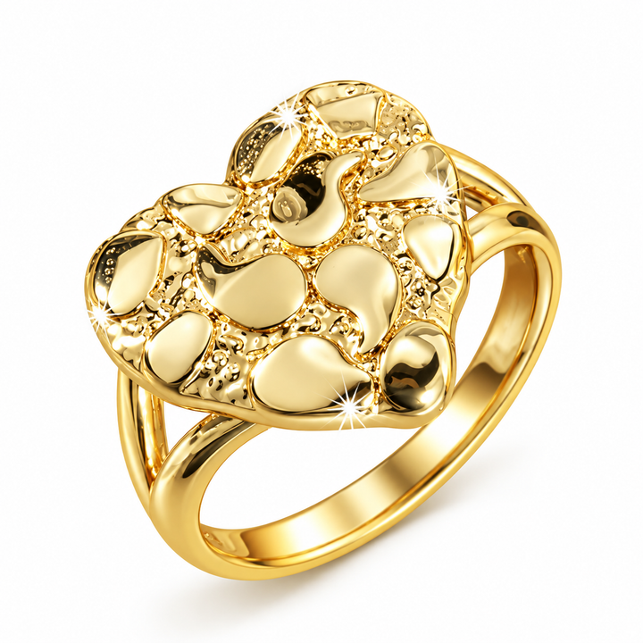 Golden Heart Statement Ring