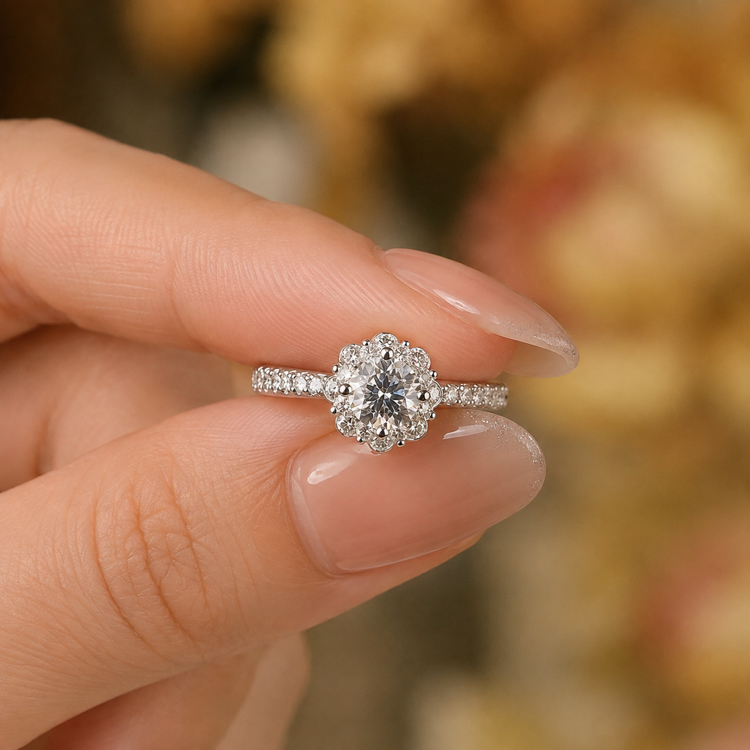 Bloom Halo Engagement Ring