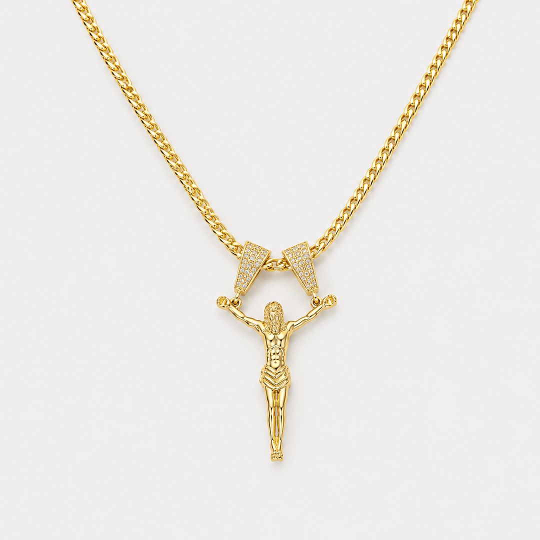 Bold Jesus Pendant Necklace