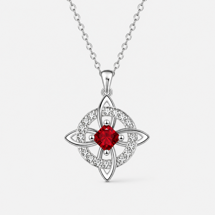 Mystical Knot Zircon Necklace