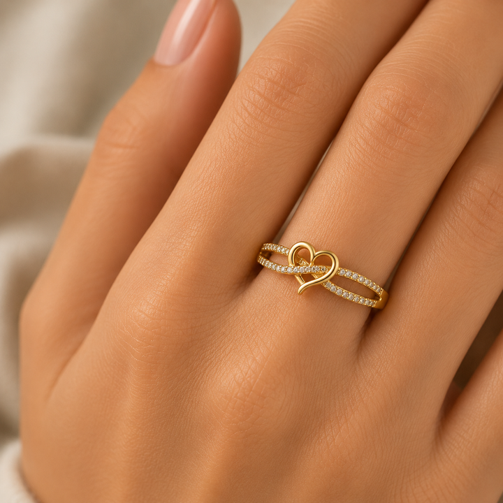 Heart Knot Statement Ring