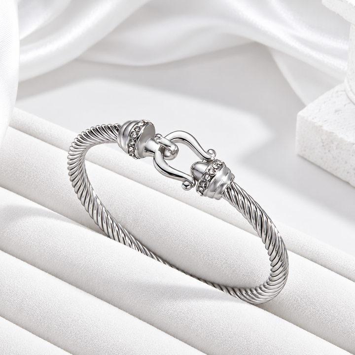 Twisted Heart Clasp Bracelet