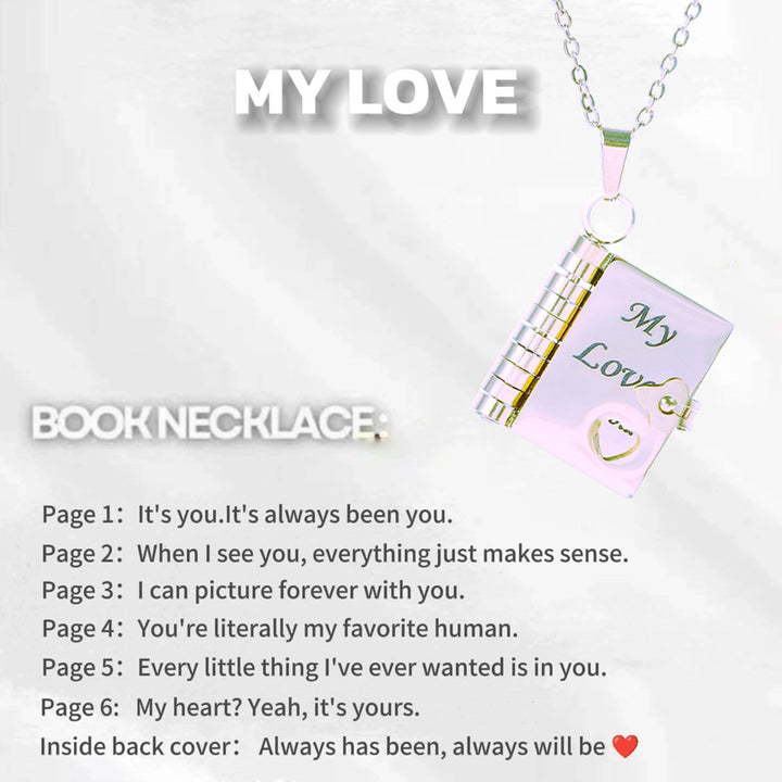 Book Pendant Necklace