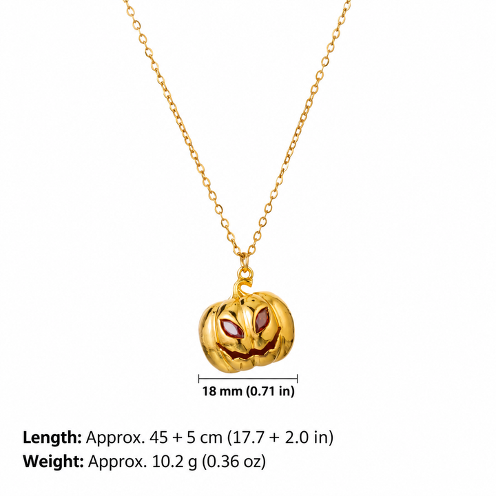 Spooky Pumpkin Pendant Necklace