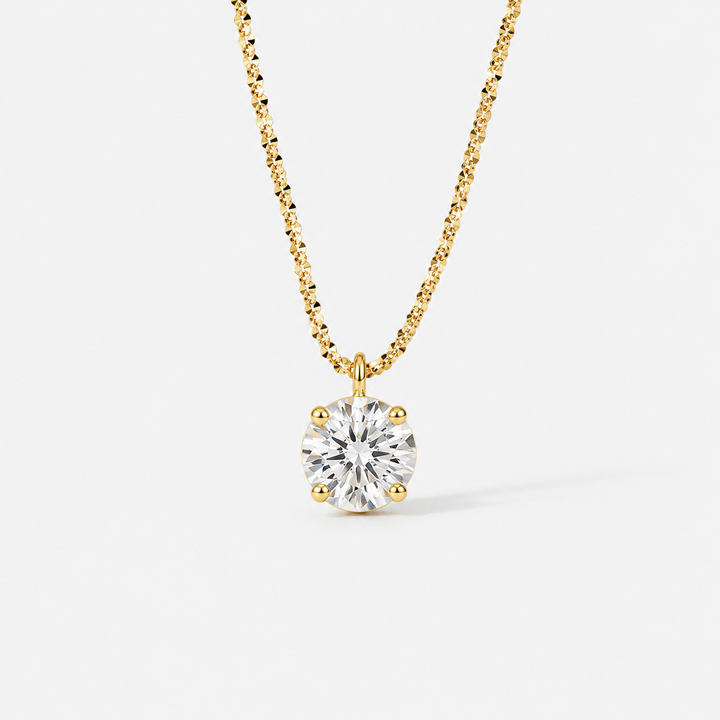 Minimalist Solitaire Zircon Pendant Necklace