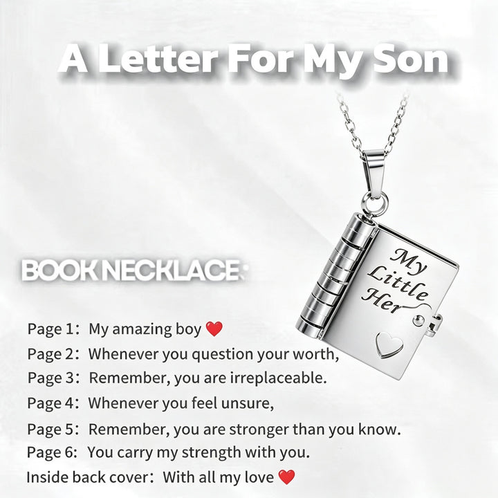 Book Pendant Necklace