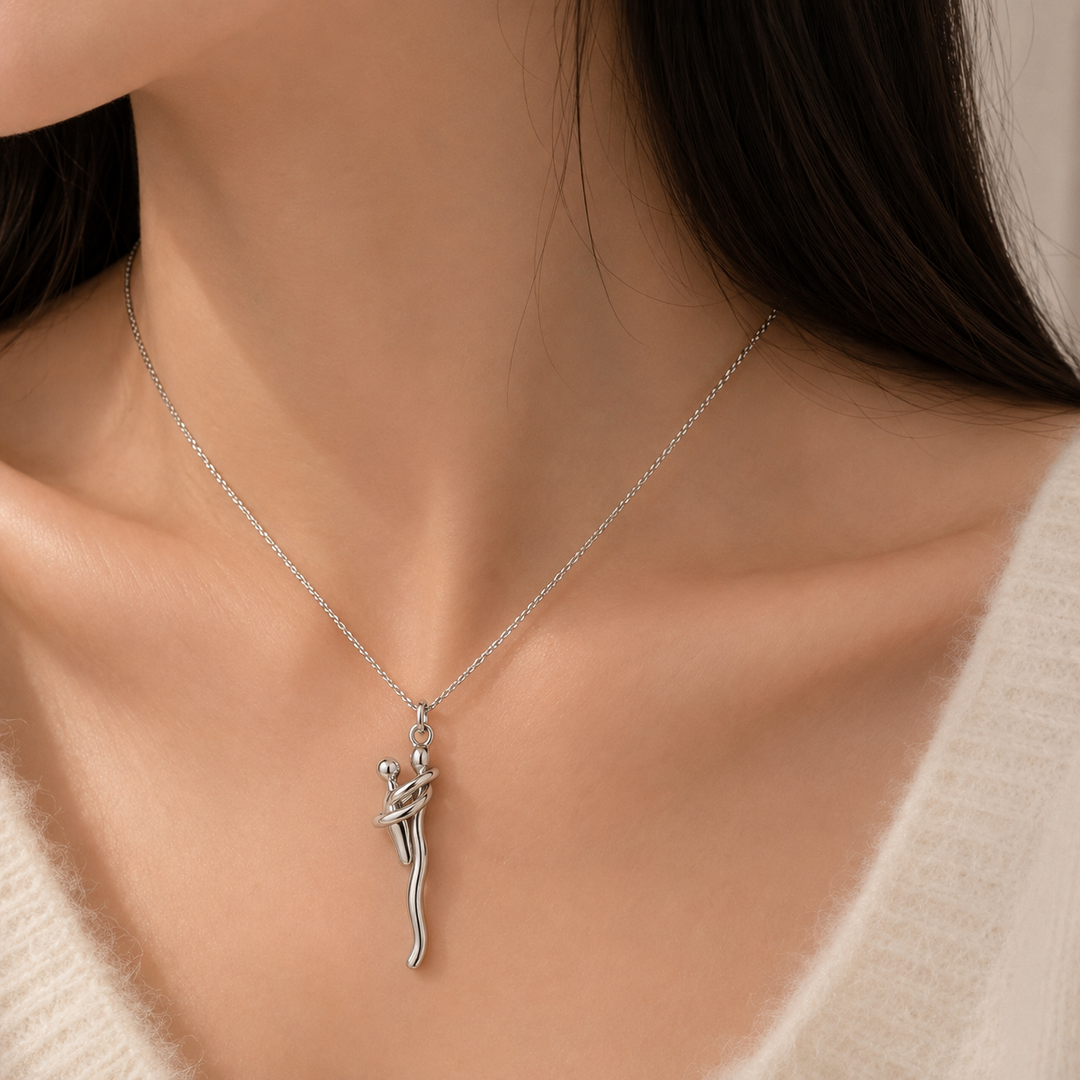 "Mother &amp; Child Embrace" Necklace
