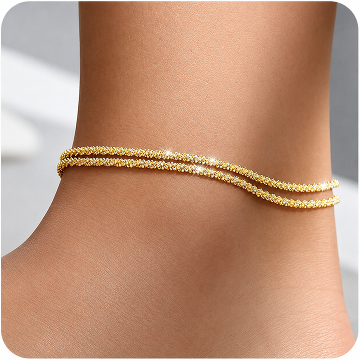 Double-Layer Shimmer Anklet