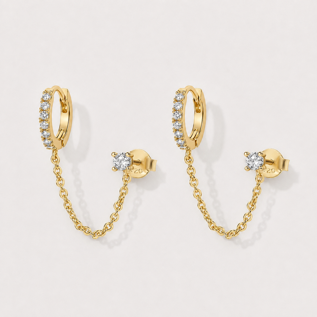 Pavé Chain Link Earrings