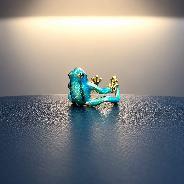 Playful Frog Open Ring