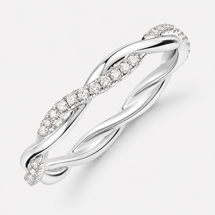 Twisted Sparkle Band Ring