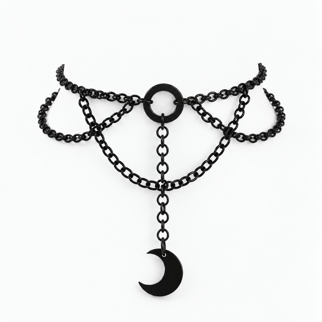 Midnight Moon Chain Choker