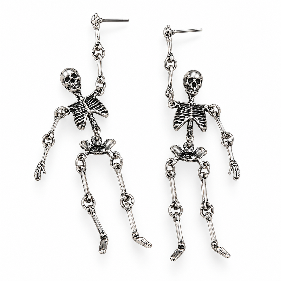 Dancing Skeleton Halloween Earrings