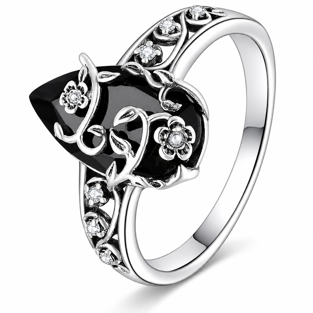 Midnight Blossom Ring