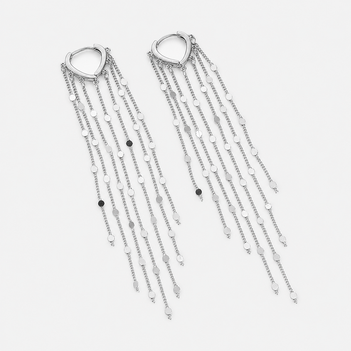 Long Sequin Tassel Earrings