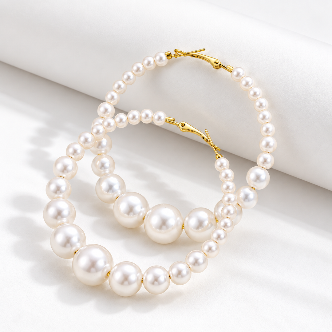 Pearl Hoop Earrings