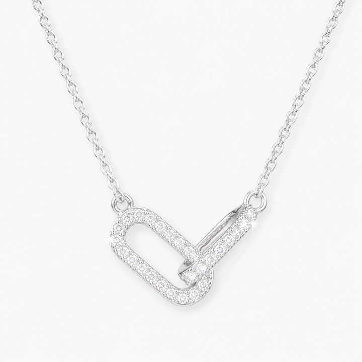 Interlocking Oval CZ Necklace