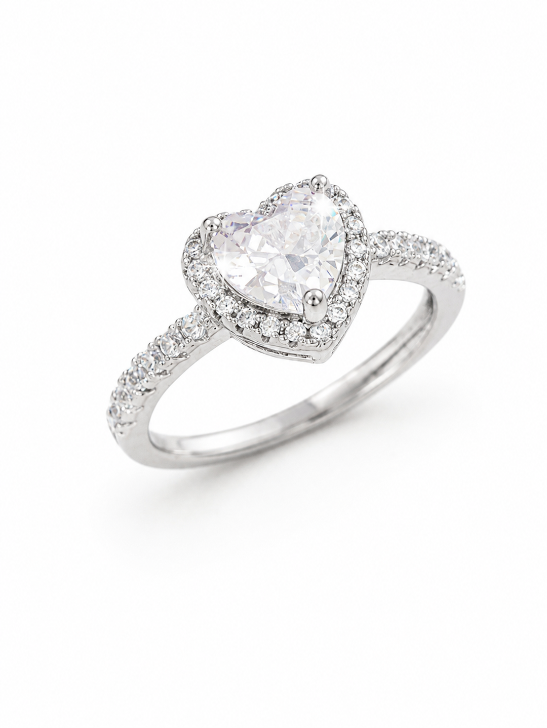 Heart-Cut Halo Engagement Ring
