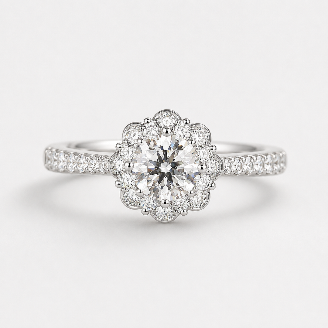Bloom Halo Engagement Ring