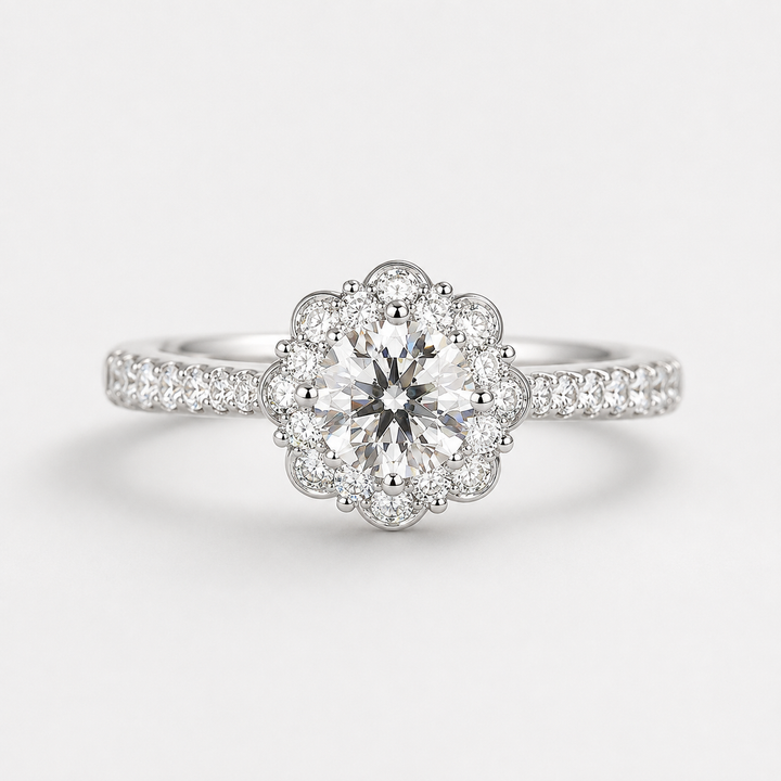 Bloom Halo Engagement Ring
