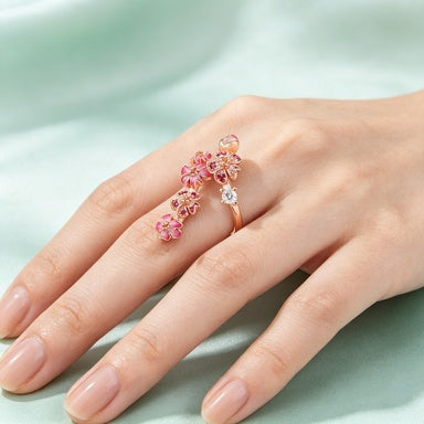 🌸 Romantic Floral Open Ring A Bloom Of Elegance. A Celebration Of Feminine Beauty. ✨