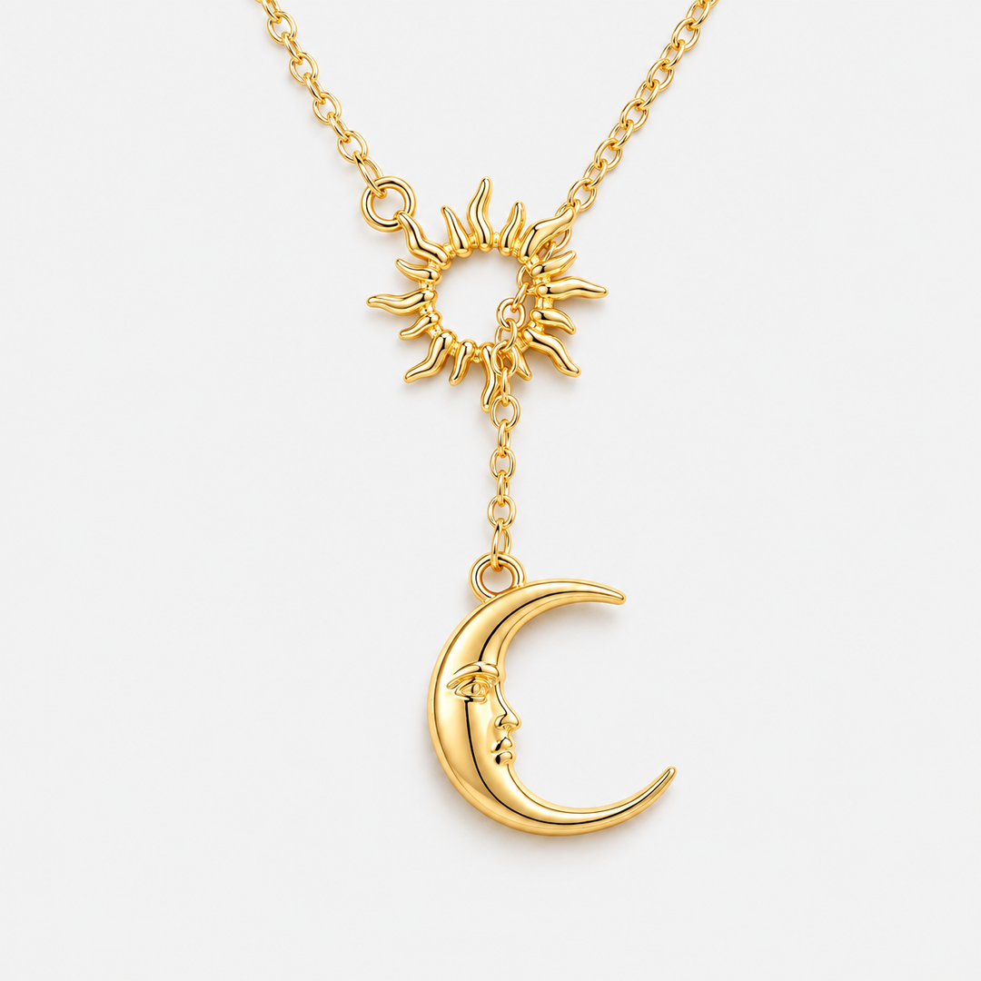 Celestial Sun &amp; Moon Necklace