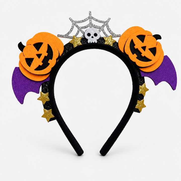 Halloween Pumpkin Bat Headband