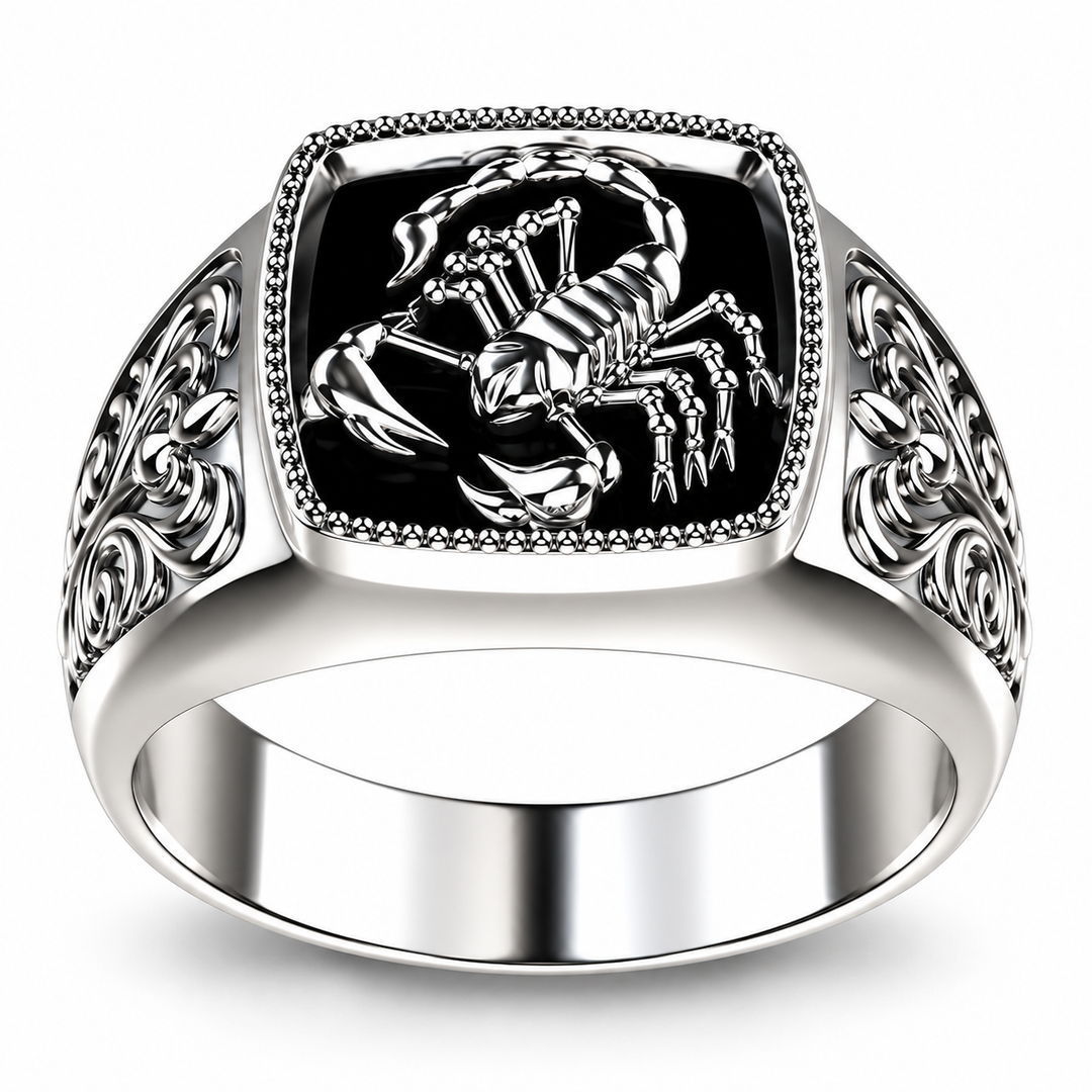 Scorpion Crest Statement Ring