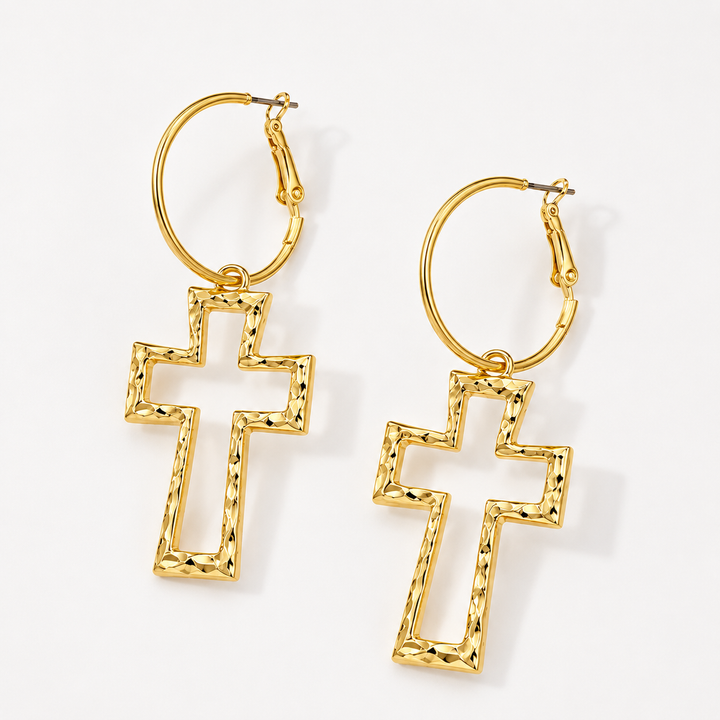Cross Necklace and Earring Set