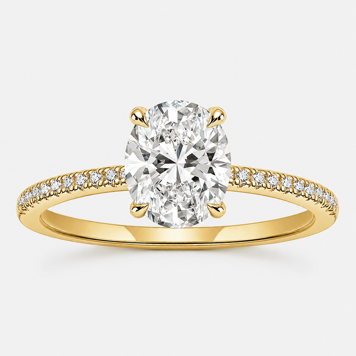 Elegant Oval Solitaire Ring