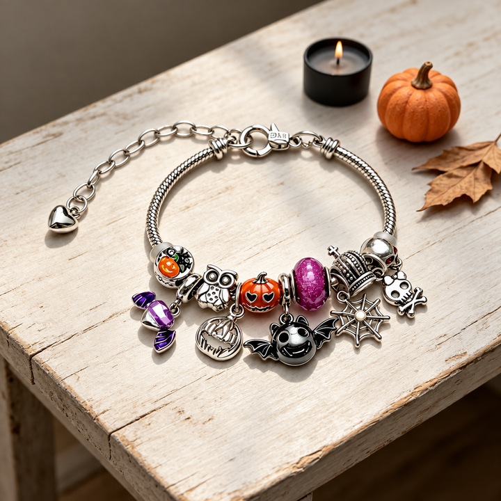 "Midnight Halloween" Charm Bracelet