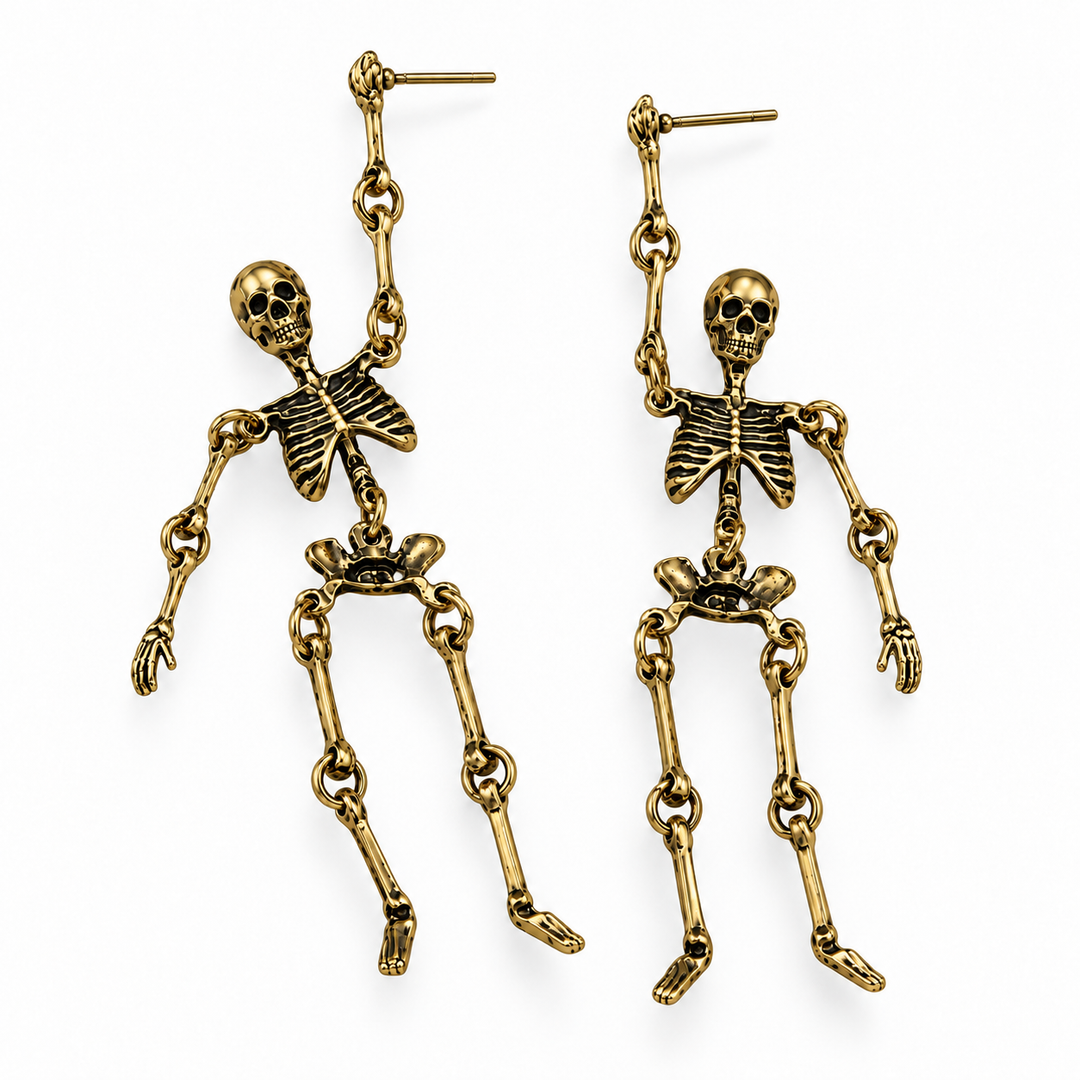 Dancing Skeleton Halloween Earrings